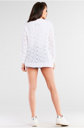 Sweter A447 - Kolor/wzór: Biały