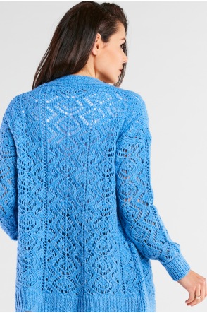 Sweter A447 - Kolor/wzór: Niebieski