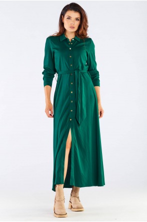 Sukienka A451 - Kolor/wzór: Zielony