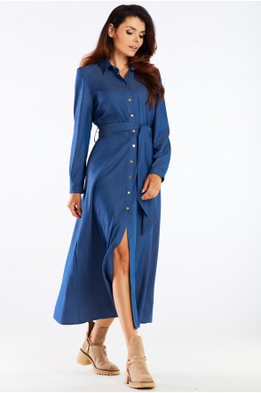 Sukienka A451 - Kolor/wzór: Niebieski