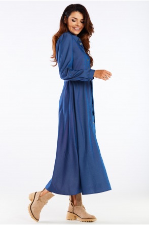 Sukienka A451 - Kolor/wzór: Niebieski