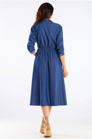 Sukienka A452 - Kolor/wzór: Niebieski