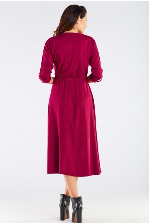 Sukienka A452 - Kolor/wzór: Bordo