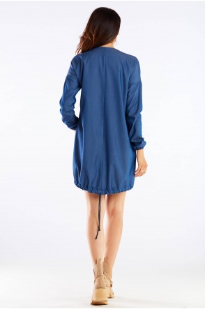 Sukienka A453 - Kolor/wzór: Niebieski