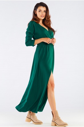 Sukienka A454 - Kolor/wzór: Zielony
