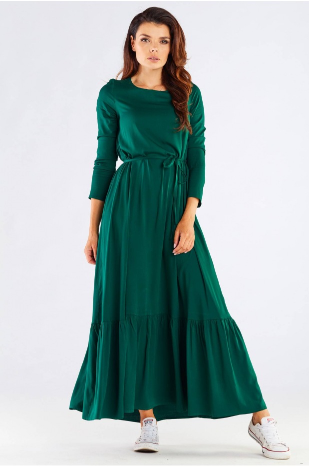 Sukienka A455 - Kolor/wzór: Zielony