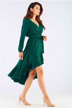 Sukienka A456 - Kolor/wzór: Zielony