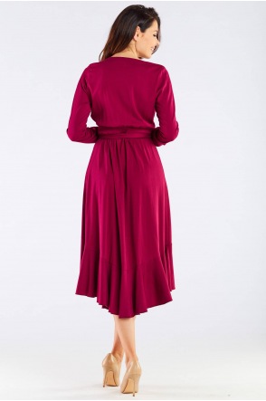 Sukienka A456 - Kolor/wzór: Bordo