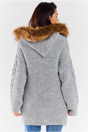 Sweter A478 - Kolor/wzór: Szary