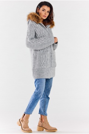 Sweter A478 - Kolor/wzór: Szary