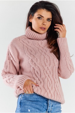 Sweter A479 - Kolor/wzór: Róż
