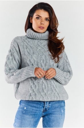 Sweter A479 - Kolor/wzór: Szary