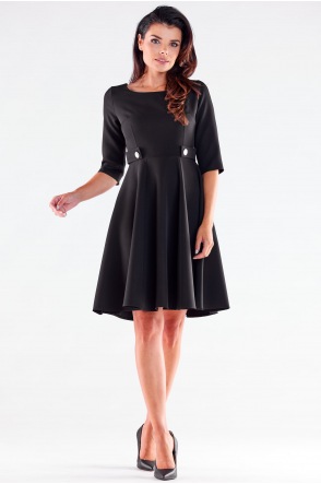 Sukienka A520 - Kolor/wzór: Czarny