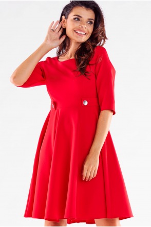 Sukienka A520 - Kolor/wzór: Czerwony