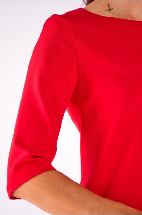 Sukienka A521 - Kolor/wzór: Czerwony
