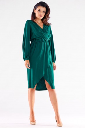 Sukienka A523 - Kolor/wzór: Butelkowa zieleń