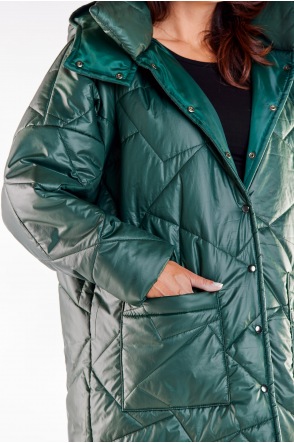 Płaszcz A541 - Kolor/wzór: Zielony