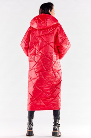 Płaszcz A541 - Kolor/wzór: Czerwony