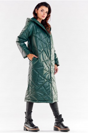 Płaszcz A542 - Kolor/wzór: Zielony