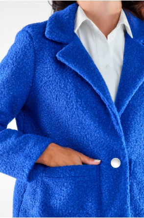 Płaszcz A545 - Kolor/wzór: Niebieski