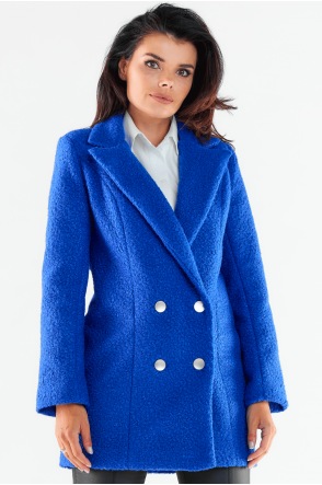 Płaszcz A546 - Kolor/wzór: Niebieski