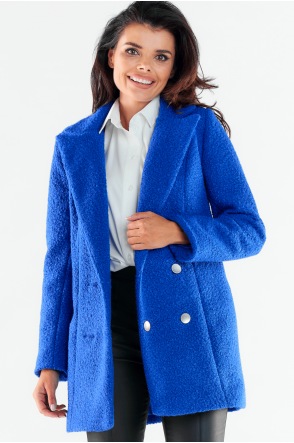 Płaszcz A546 - Kolor/wzór: Niebieski
