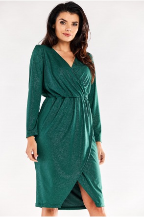 Sukienka A548 - Kolor/wzór: Butelkowa zieleń