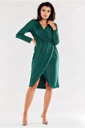 Sukienka A548 - Kolor/wzór: Butelkowa zieleń