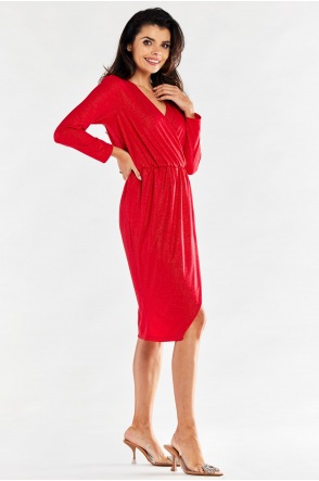 Sukienka A548 - Kolor/wzór: Czerwony