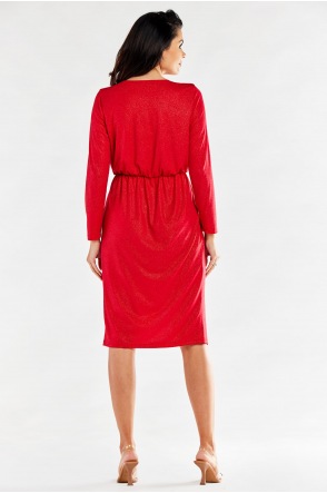 Sukienka A548 - Kolor/wzór: Czerwony