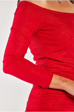 Sukienka A550 - Kolor/wzór: Czerwony