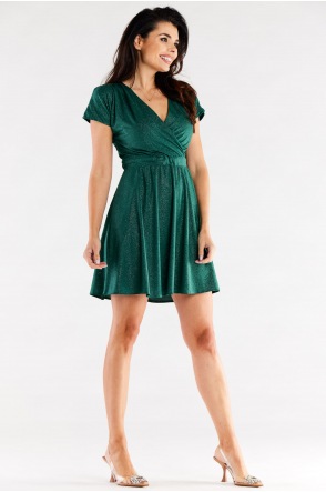 Sukienka A558 - Kolor/wzór: Butelkowa zieleń