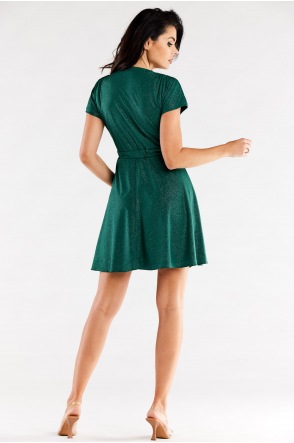 Sukienka A558 - Kolor/wzór: Butelkowa zieleń