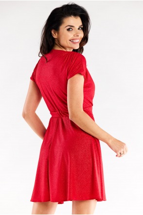 Sukienka A558 - Kolor/wzór: Czerwony