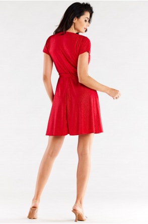 Sukienka A558 - Kolor/wzór: Czerwony
