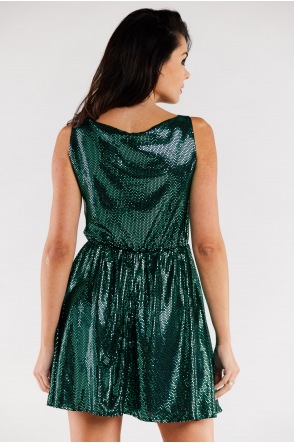 Sukienka A562 - Kolor/wzór: Zielone kropki