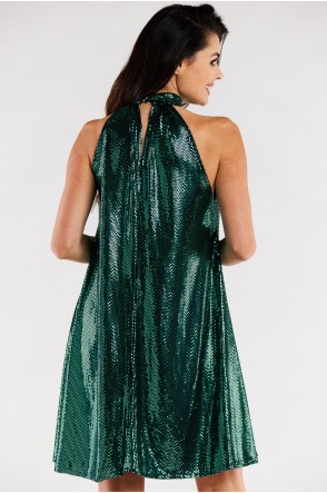 Sukienka A563 - Kolor/wzór: Zielone kropki
