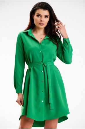 Sukienka A568 - Kolor/wzór: Zielony