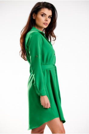 Sukienka A568 - Kolor/wzór: Zielony