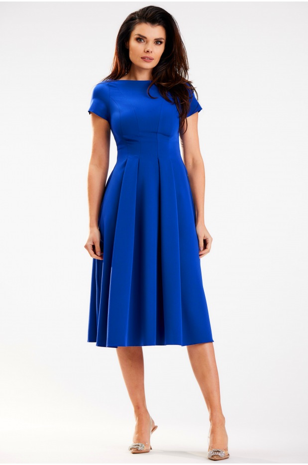Sukienka A569 - Kolor/wzór: Niebieski