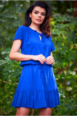 Sukienka A575 - Kolor/wzór: Niebieski