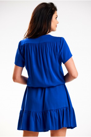 Sukienka A575 - Kolor/wzór: Niebieski