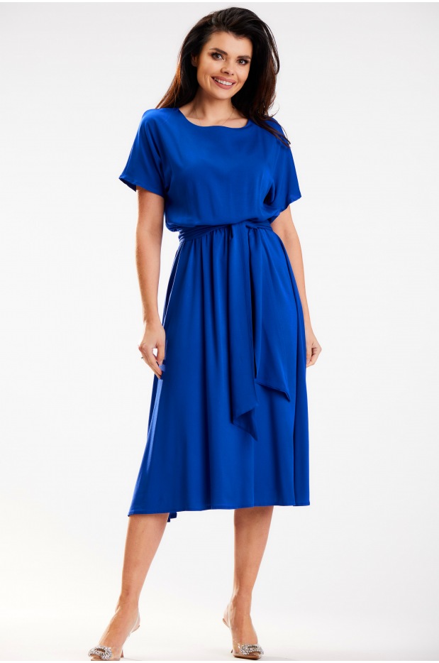 Sukienka A576 - Kolor/wzór: Niebieski