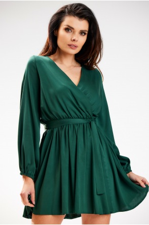 Sukienka A577 - Kolor/wzór: Butelkowa zieleń