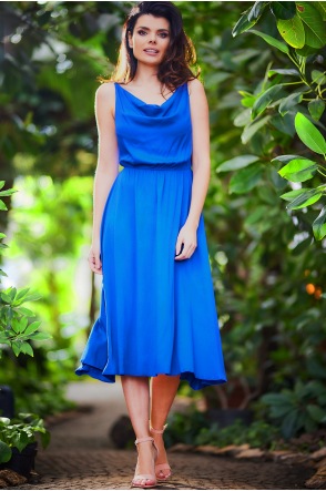 Sukienka A579 - Kolor/wzór: Niebieski