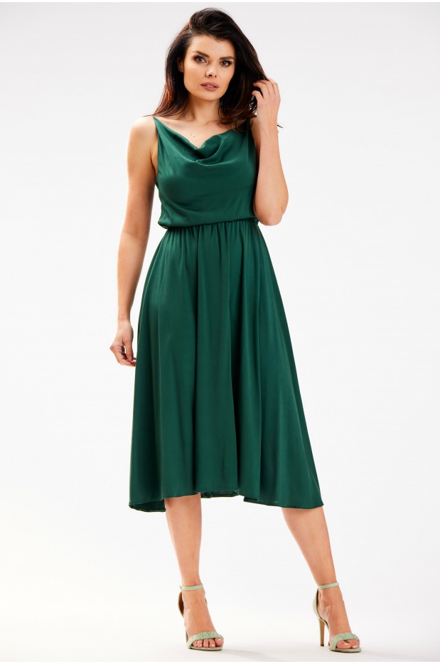 Sukienka A579 - Kolor/wzór: Butelkowa zieleń
