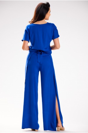 Spodnie A589 - Kolor/wzór: Niebieski