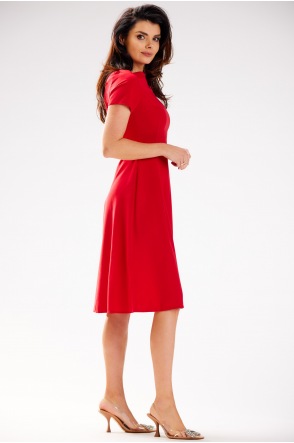 Sukienka A592 - Kolor/wzór: Czerwony