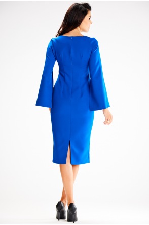 Sukienka A596 - Kolor/wzór: Niebieski