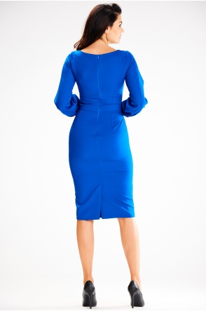 Sukienka A597 - Kolor/wzór: Niebieski